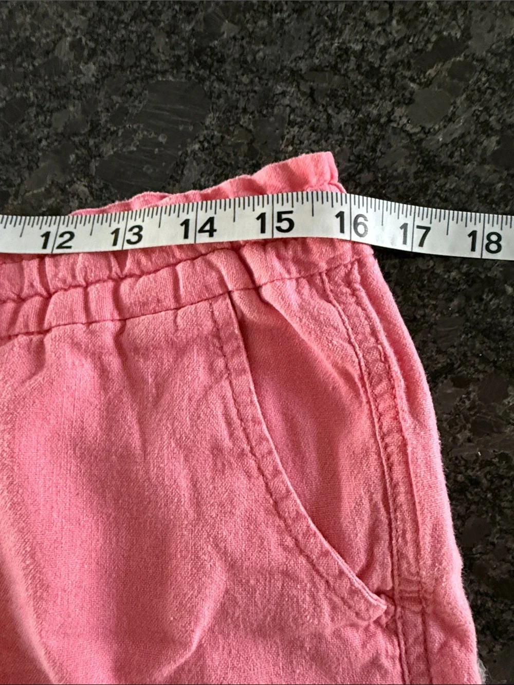 Old Navy Pink LINEN - Drawstring Casual Women’s Shorts - 8